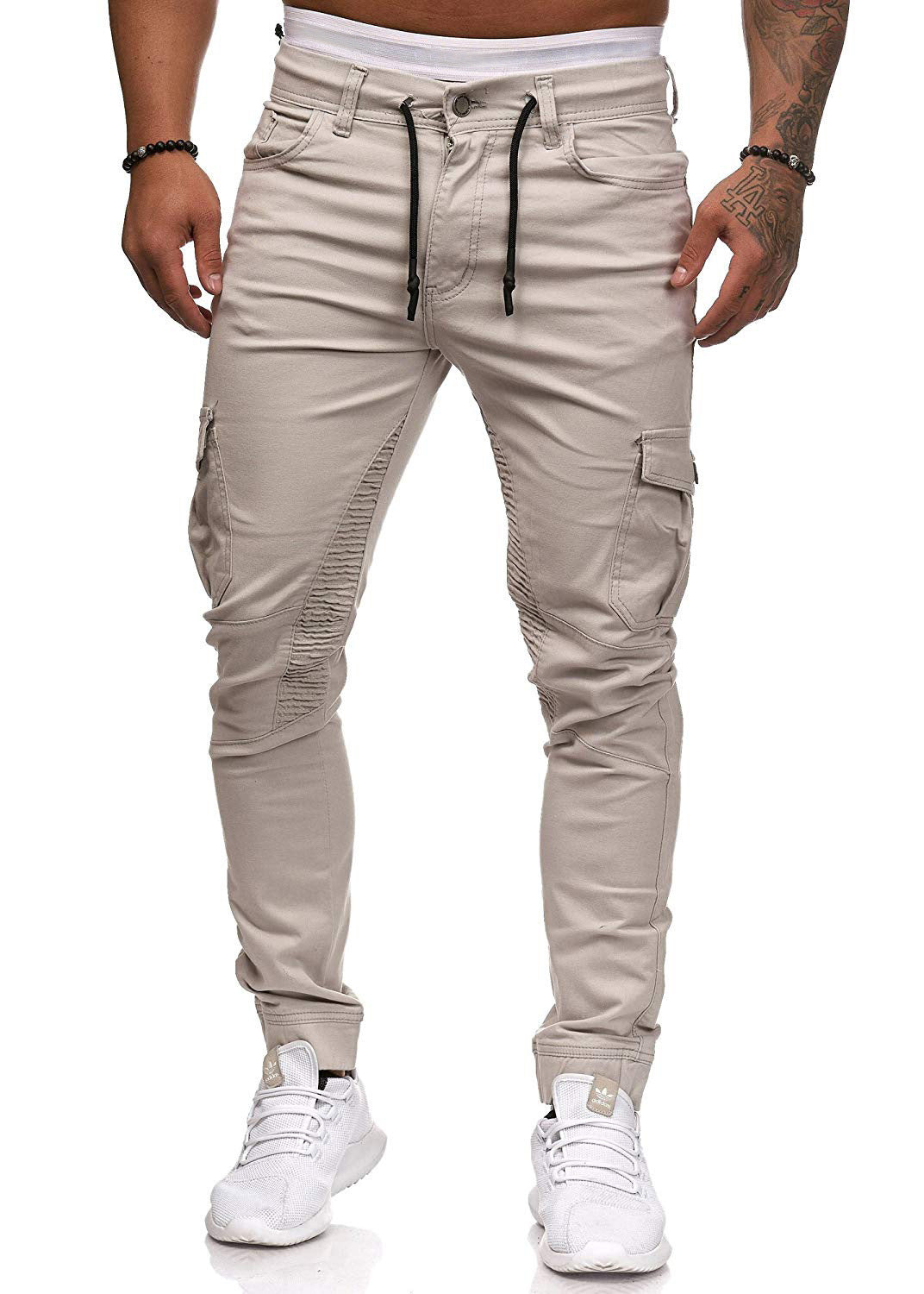 Men's Versatile Casual Sweatpants Woven Pocket Patchwork